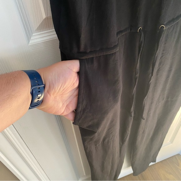 Eileen Fisher Black Jumpsuit Romper organic cotton small - Picture 5 of 9